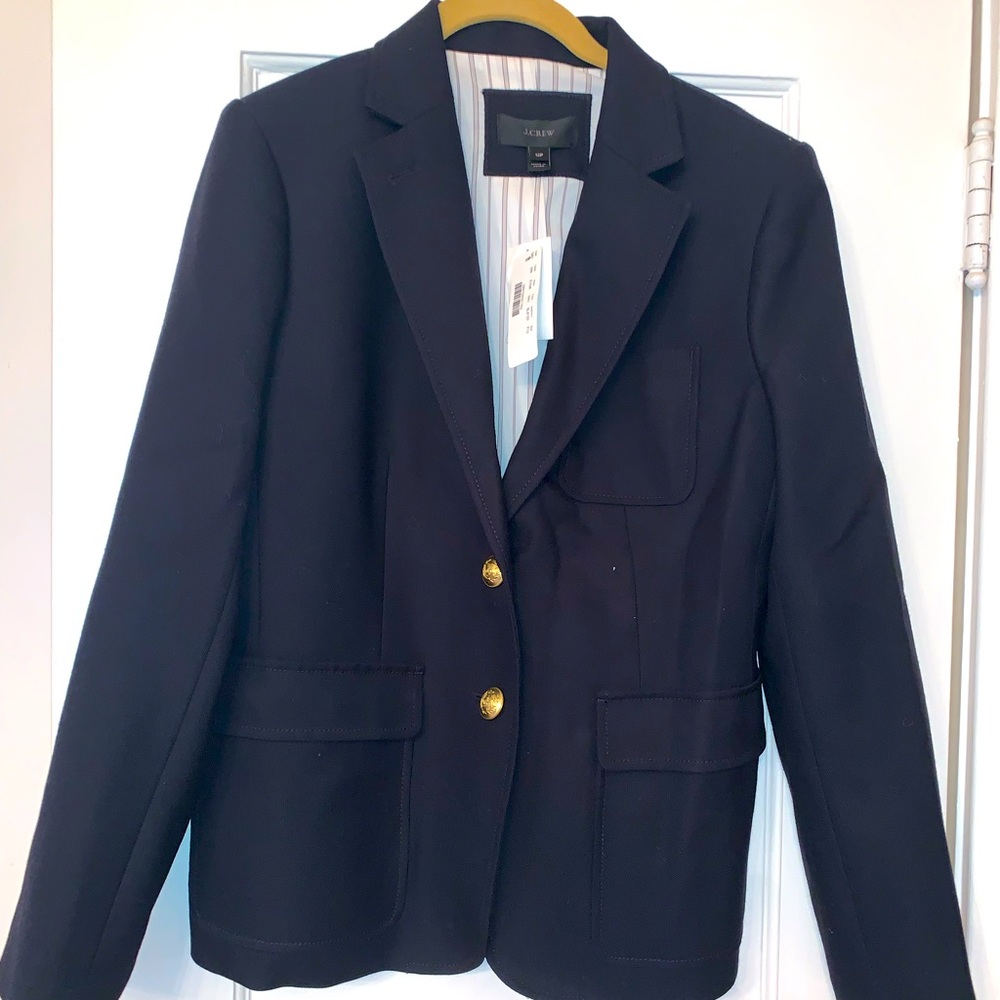 NWT J.Crew Wool Blazer - Navy Blue